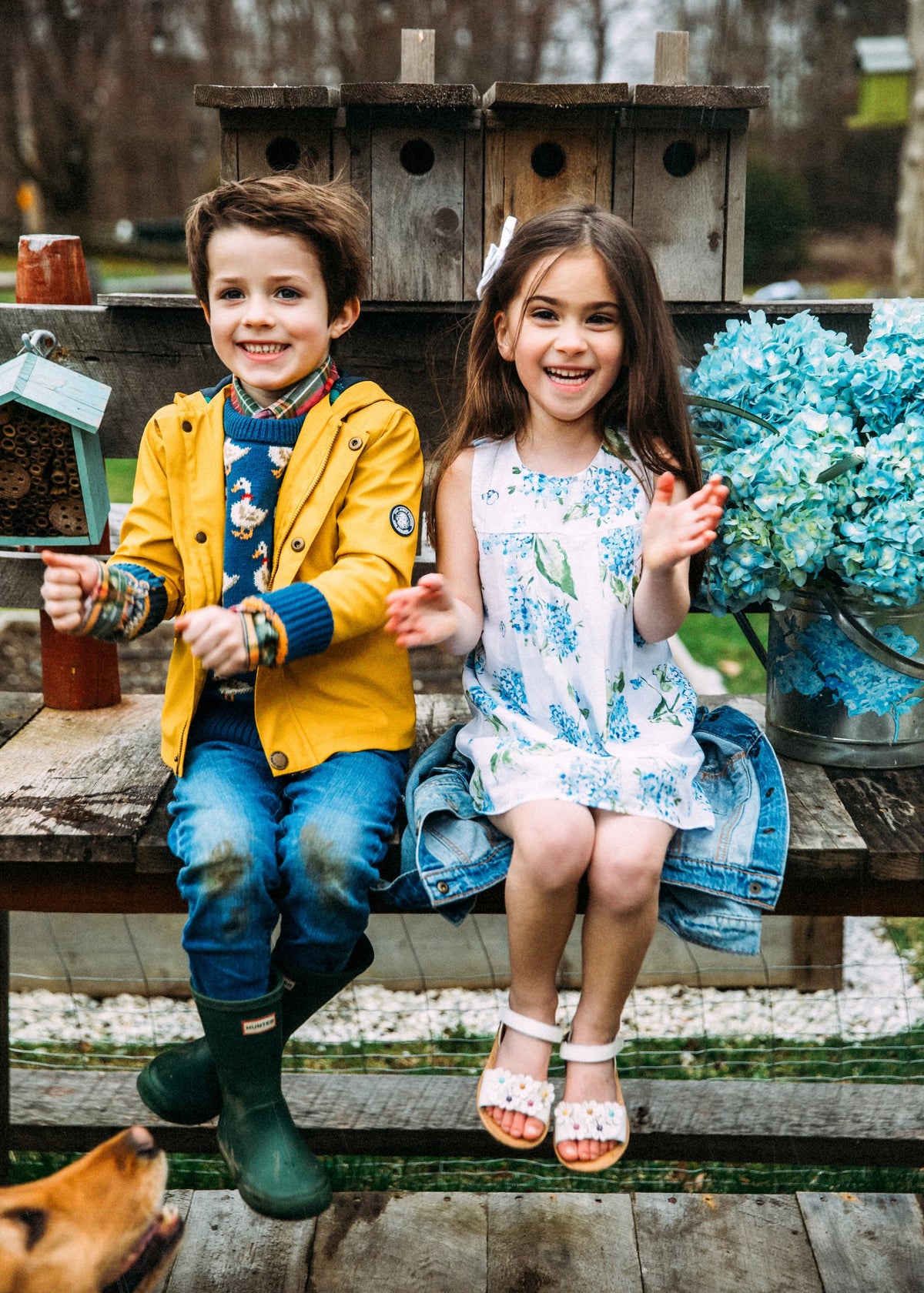 Old Salt Raincoat in Yellow - Kids