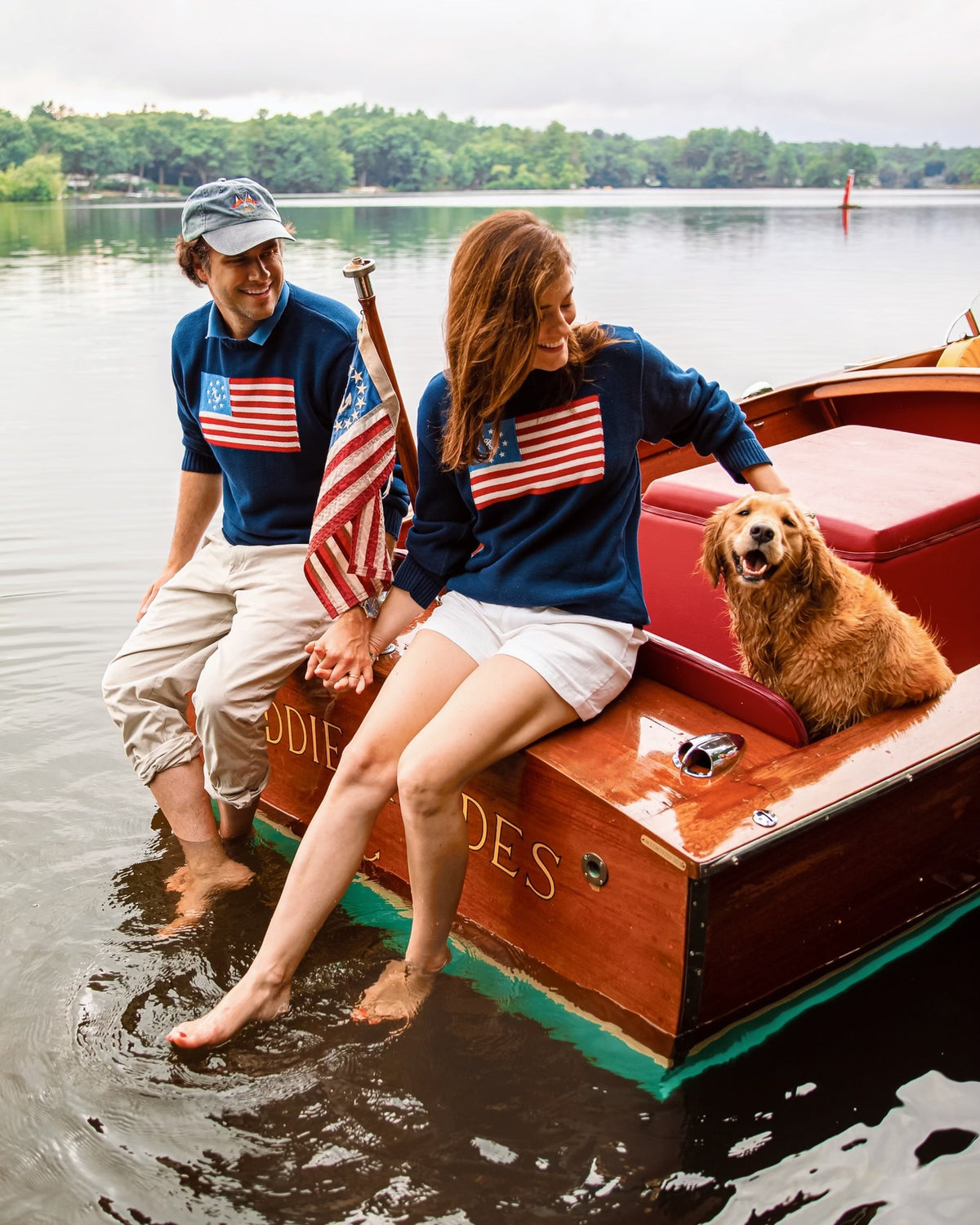 American Yacht Flag Sweater in Navy