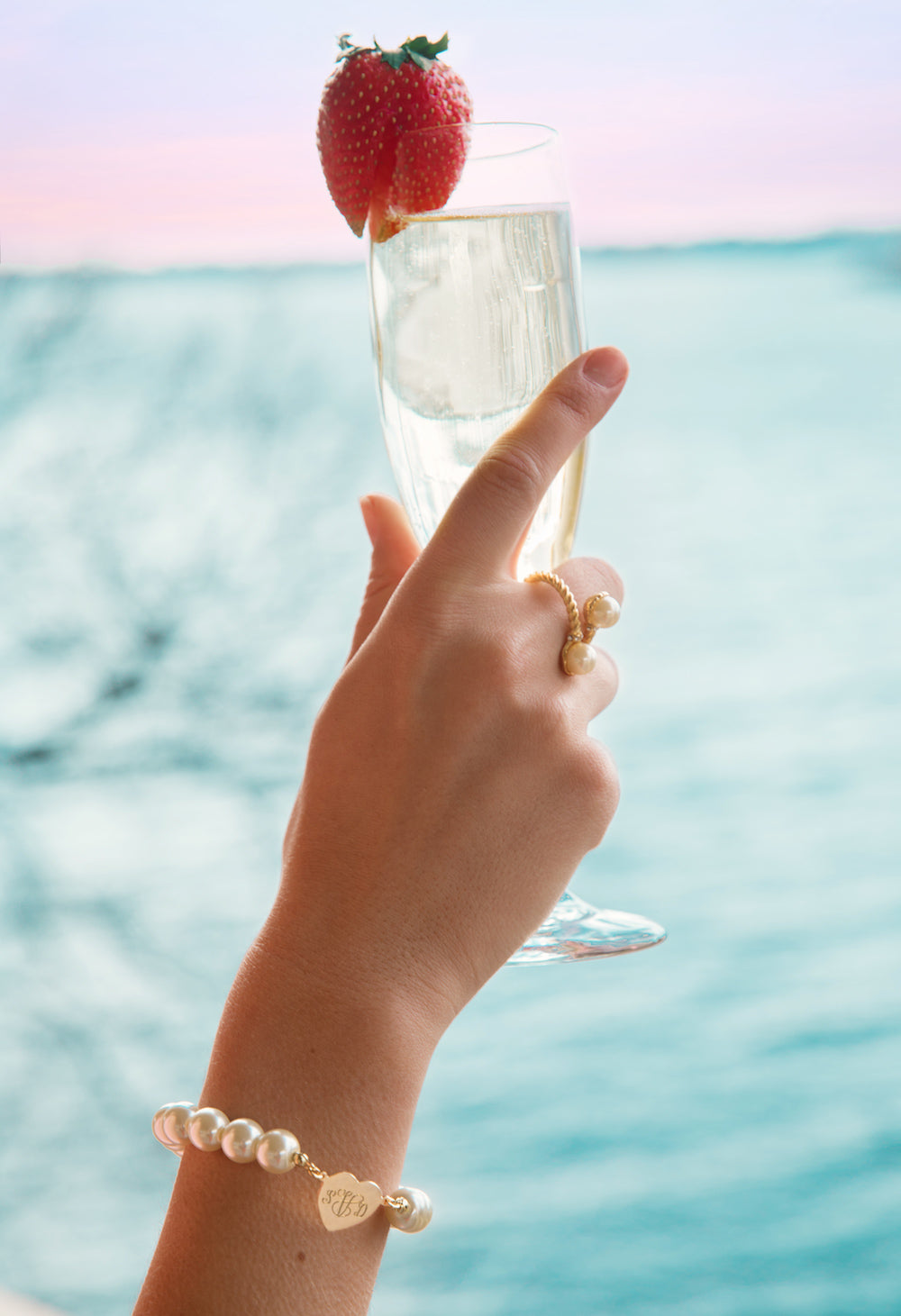 Sweetheart in Pearls Engravable Bracelet