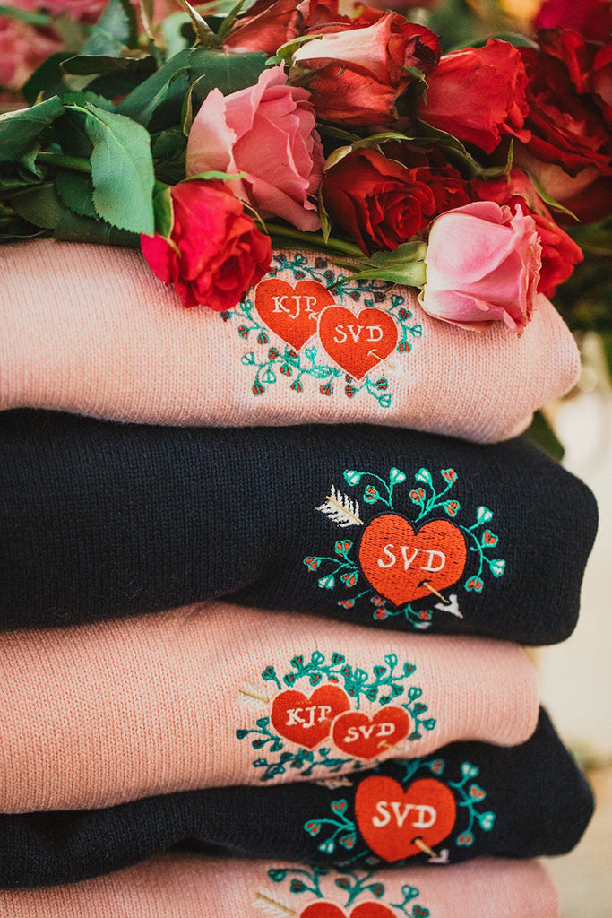 Sweetheart Embroidered Monogram Sweater - Men's
