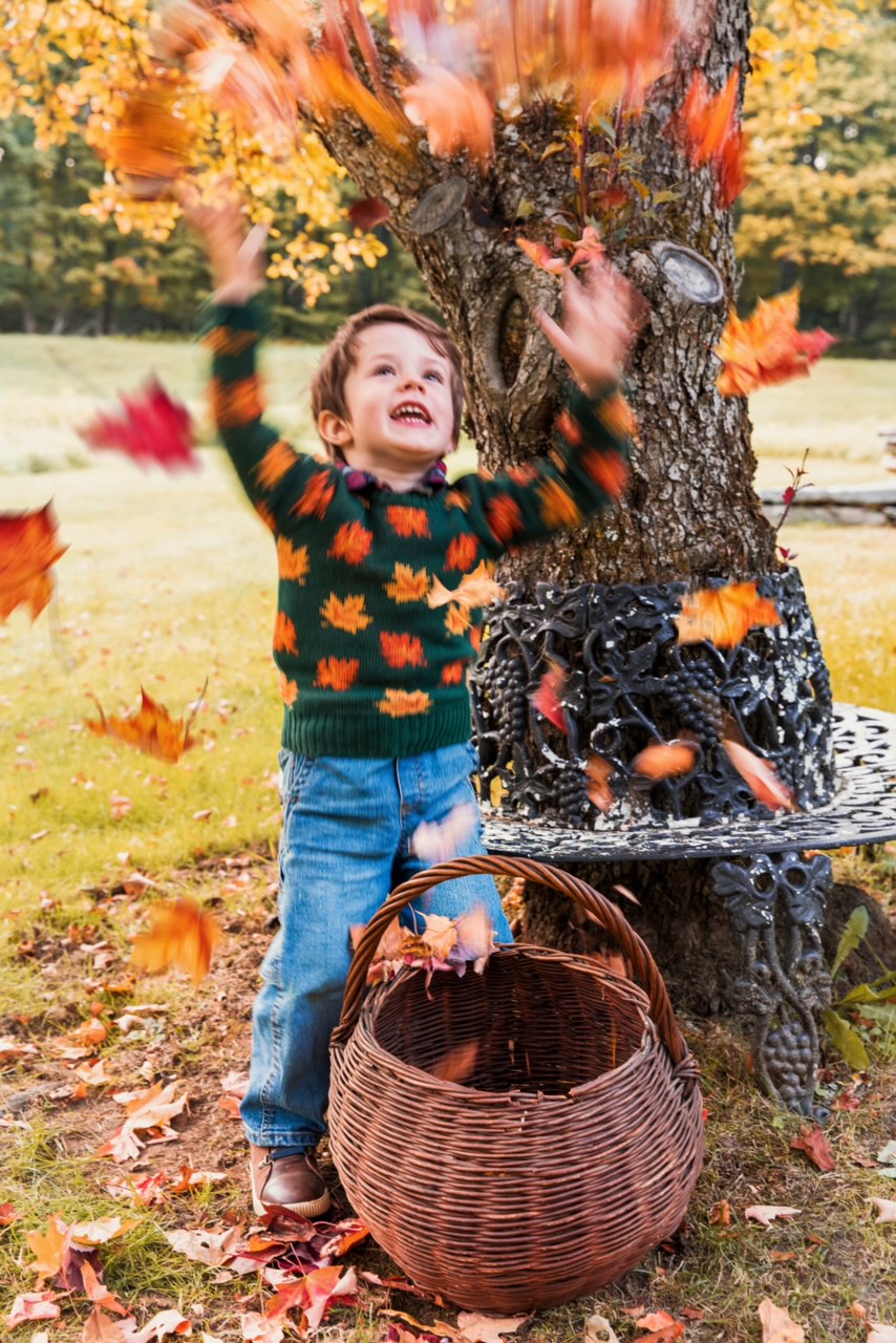 The Big Cozy Leaf Sweater - Kids