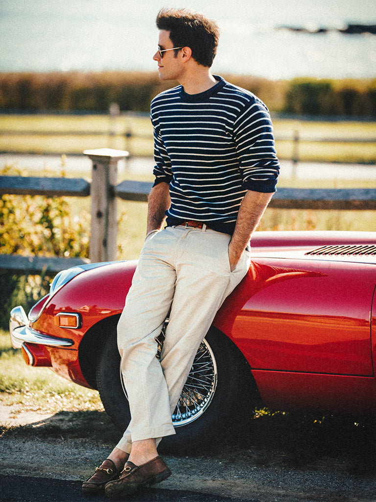 J. Dean Striped Rollneck Sweater