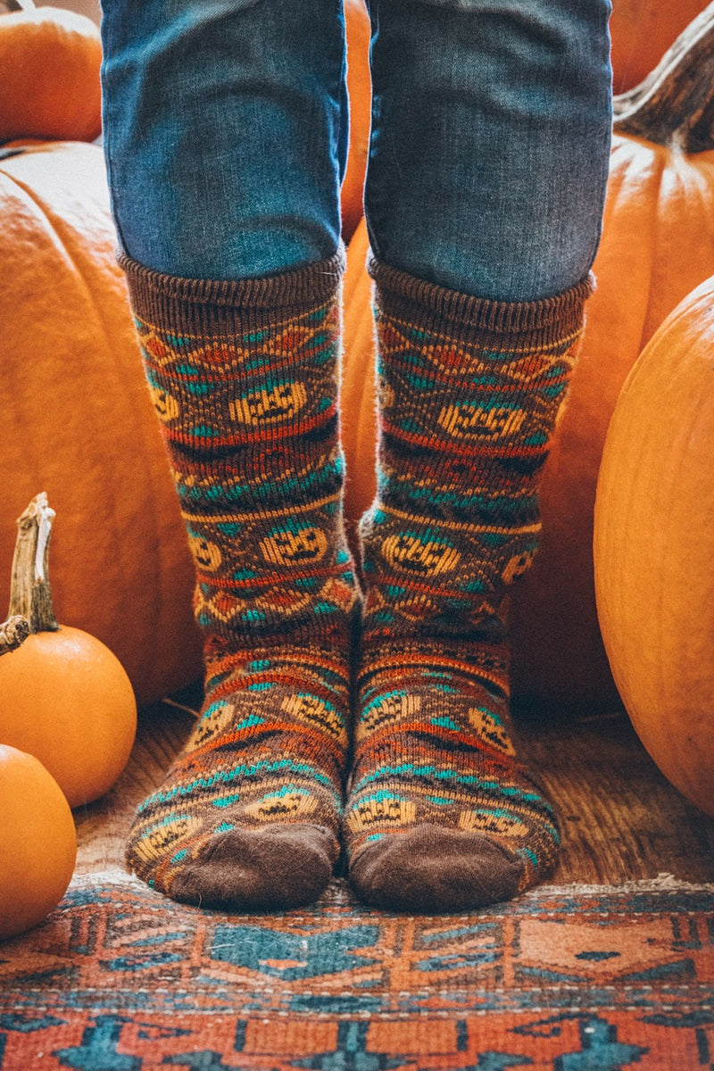 KJP Sock-O-Lanterns Halloween Pattern Knit Socks Kiel James Patrick KJP Sock-O-Lanterns Halloween Pattern Knit Socks Kiel James Patrick