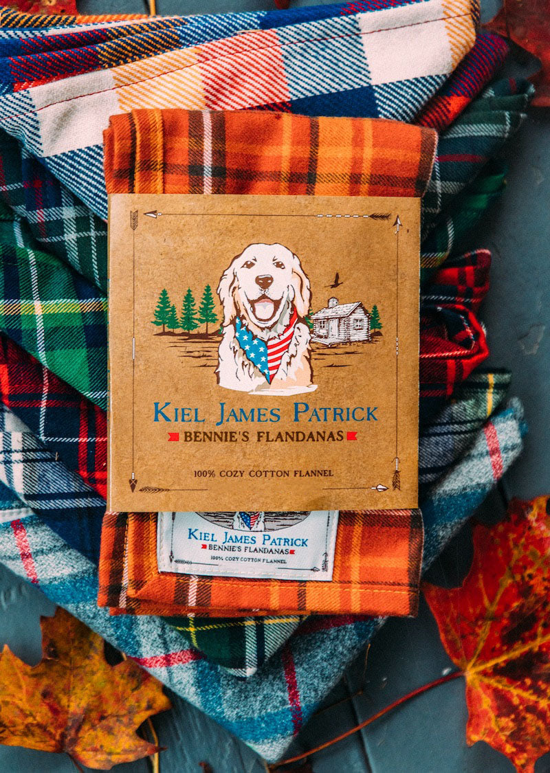 Apple Cider Flannel Dog Bandana