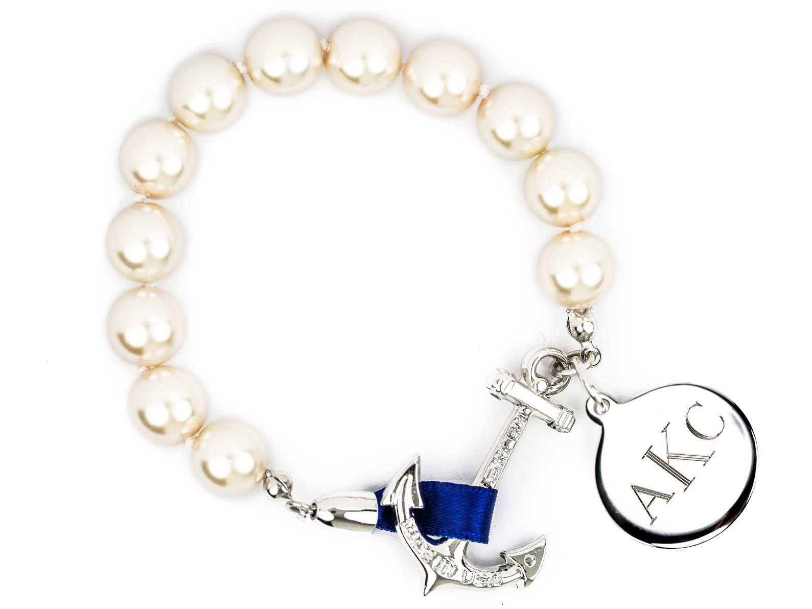 Charlotte Mom-o-gram - Kiel James Patrick Anchor Bracelet Made in the USA