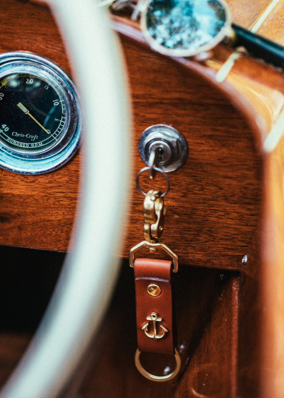 Keys to Adventure - Brass - Kiel James Patrick Anchor Bracelet Made in the USA