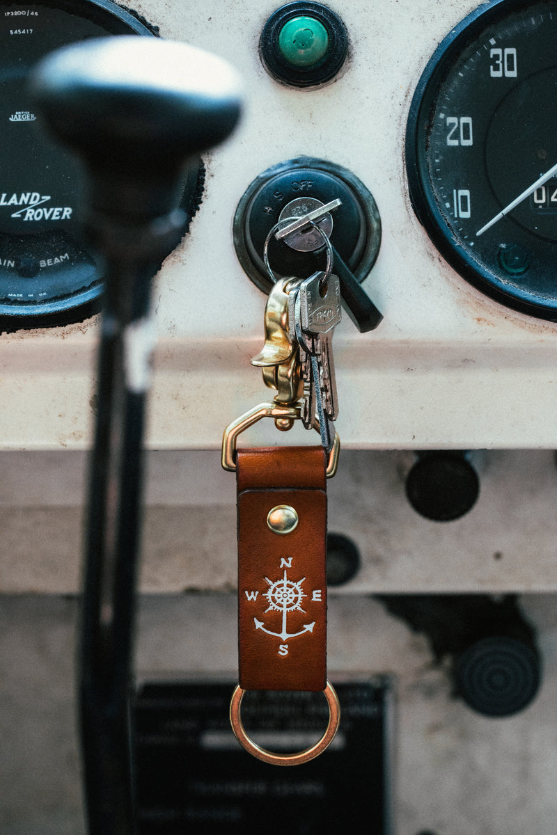 Keys to Adventure Leather Key Strap in White – Kiel James Patrick