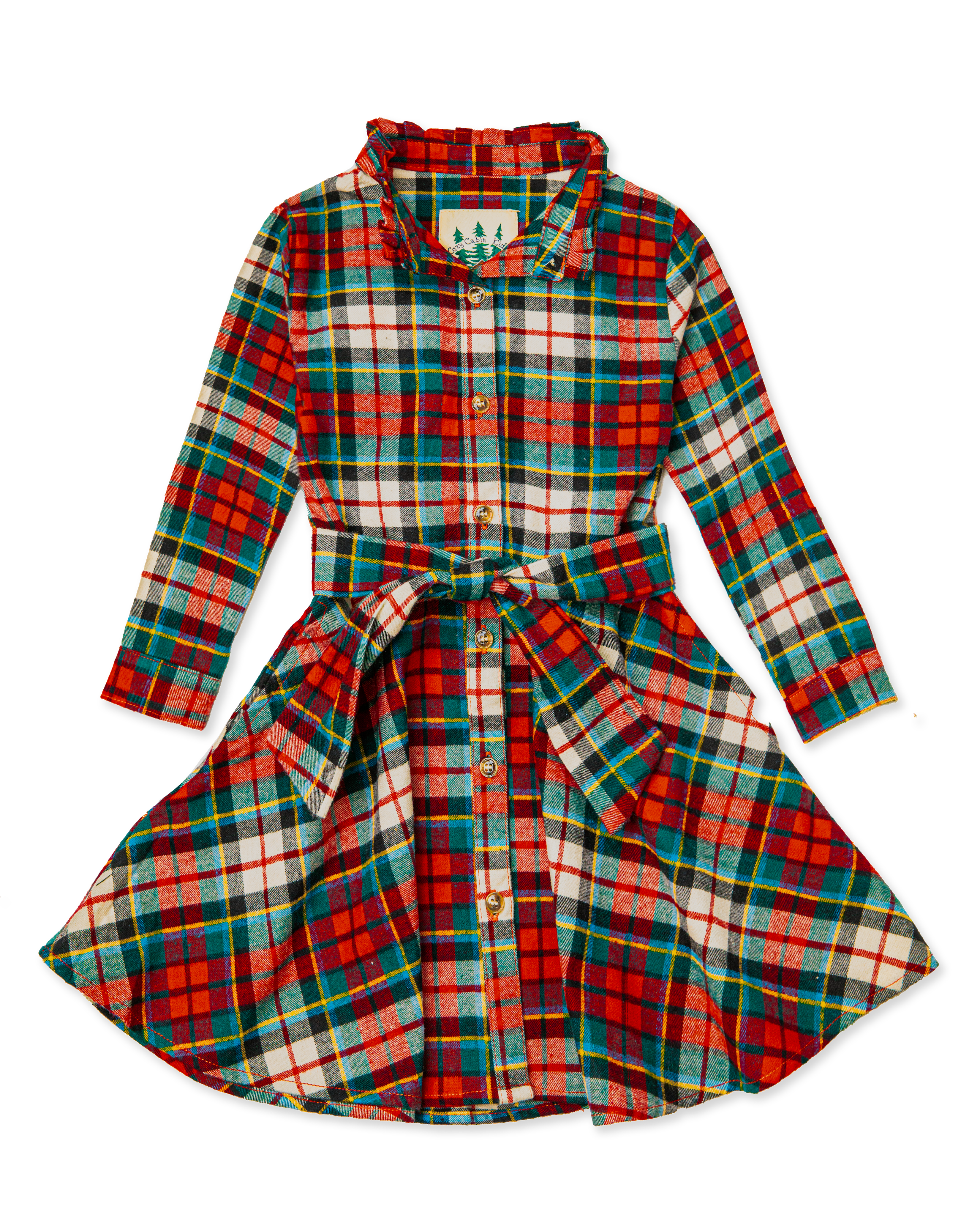 Home for the Holidays Kids Flannel Dress