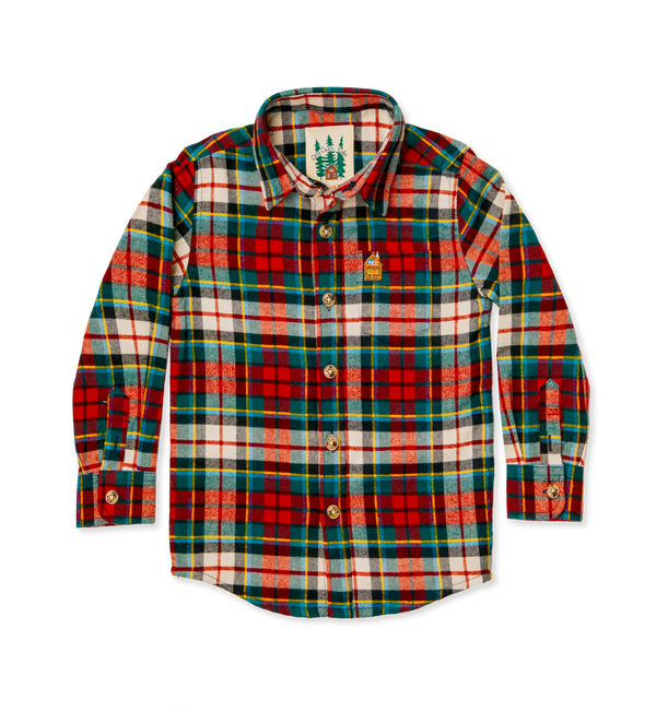 Home for the Holidays Kids Flannel Shirt