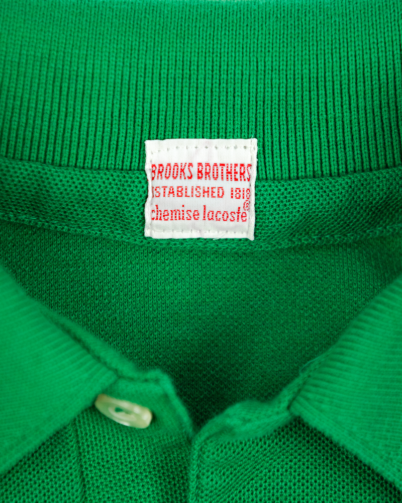 Lacoste Italy Flag Pique Polo Shirt in Green for Men
