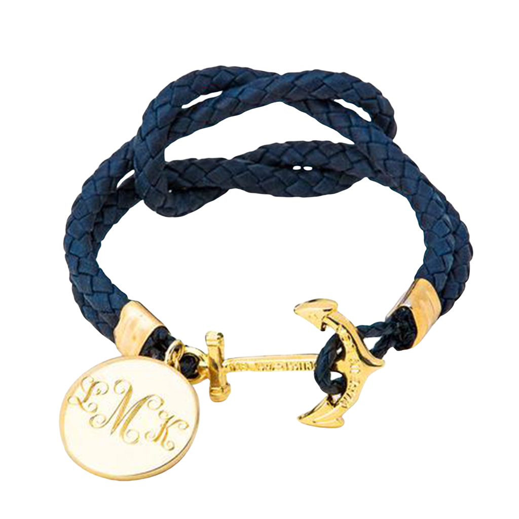 Agoura Hills Leather Rope Chain Airplane Bracelet, Blue & Black / Gold –  The Dark Knot