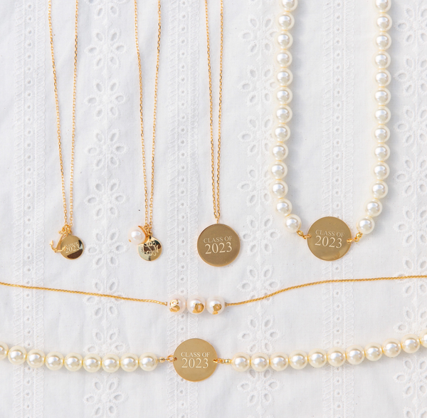 World's Your Oyster Silver Necklace --Class of 2023