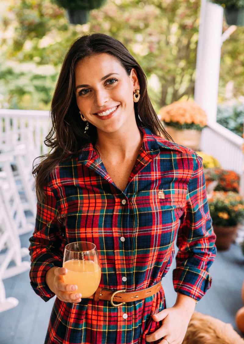 KJP Women's Maple Lake Trail Long Sleeve Flannel Belted Maxi Dress Kiel James Patrick KJP Women's Maple Lake Trail Long Sleeve Flannel Belted Maxi Dress Kiel James Patrick