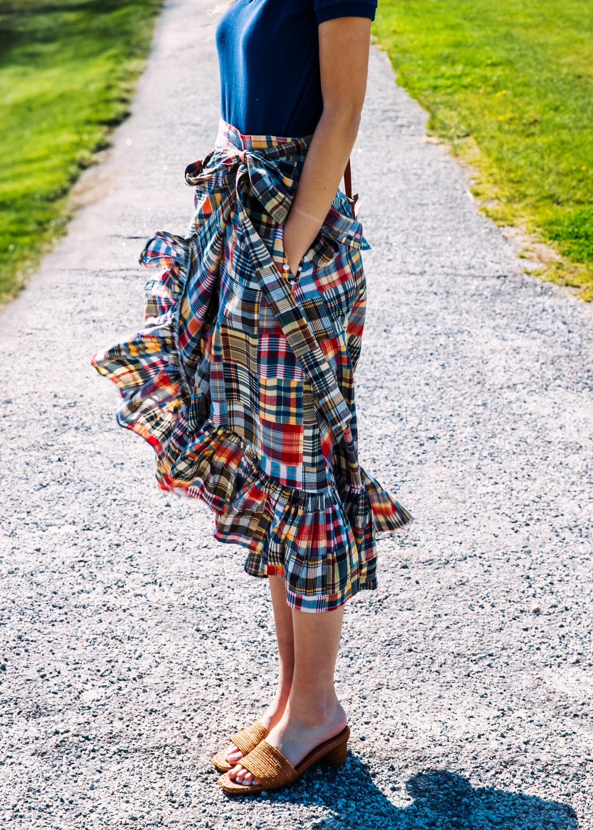 Jacqueline Patchwork Madras Skirt