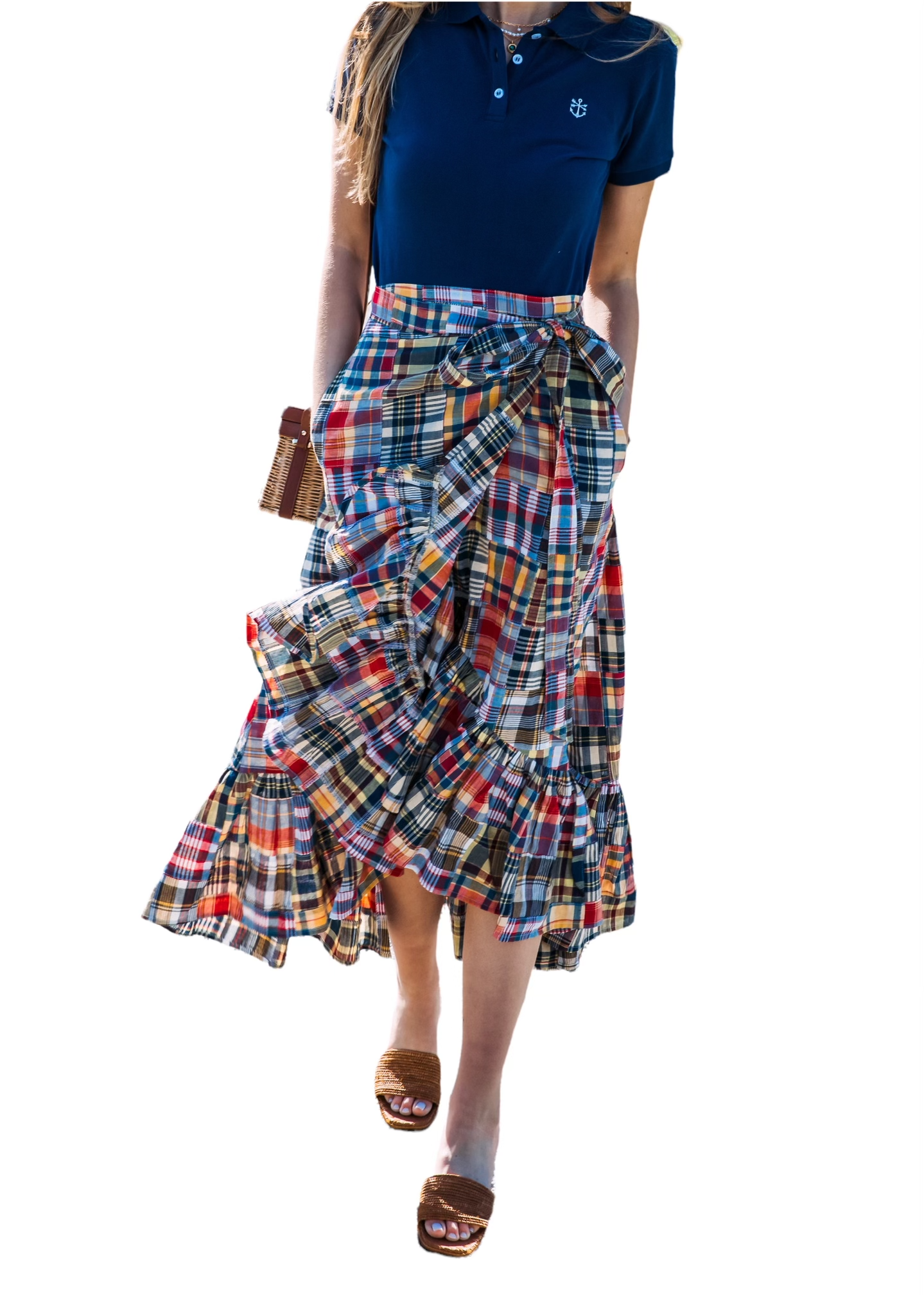 Jacqueline Patchwork Madras Skirt