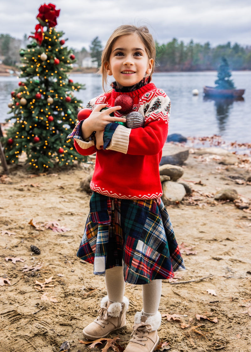 Holiday Patchwork Kids Flannel Dress 4T Holiday Patchwork Kids Flannel Dress 4T