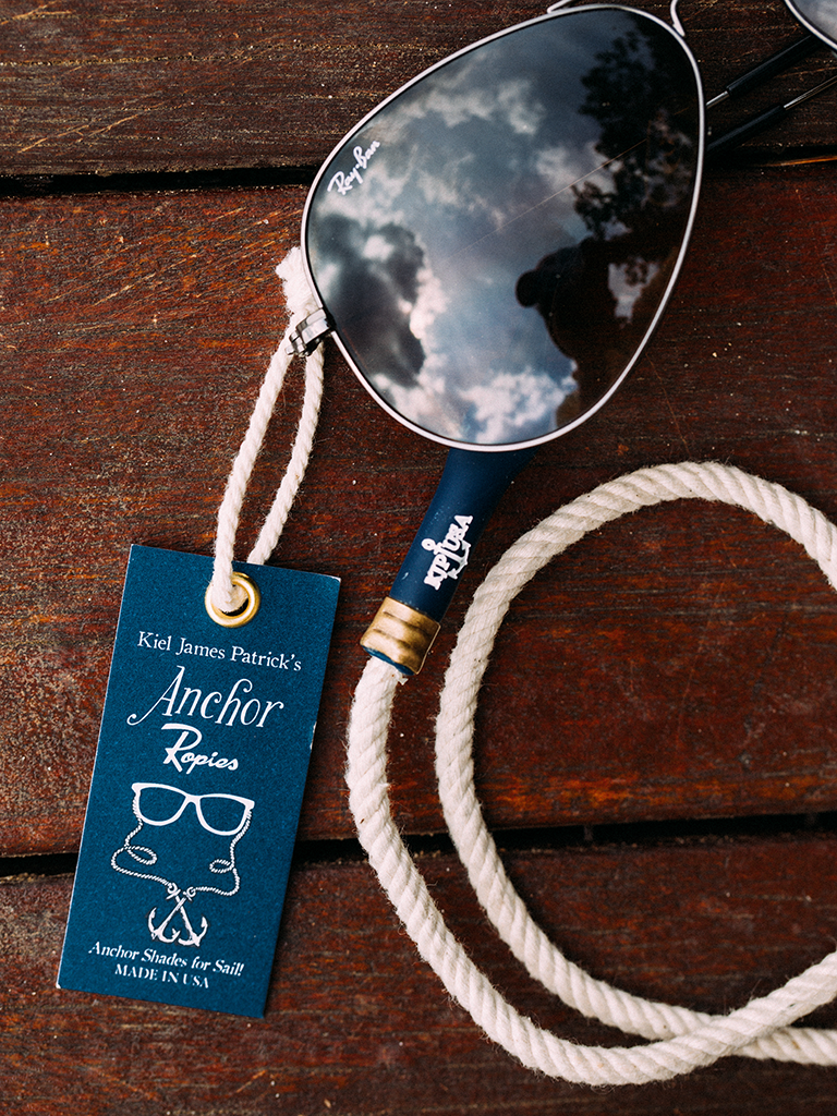 Anchor Ropies White - Kiel James Patrick Anchor Bracelet Made in the USA