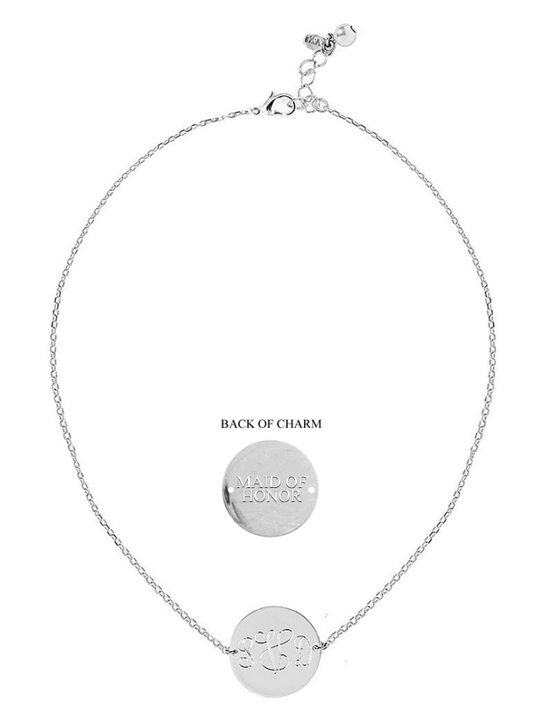 Monogram Chain Wedding Necklace
