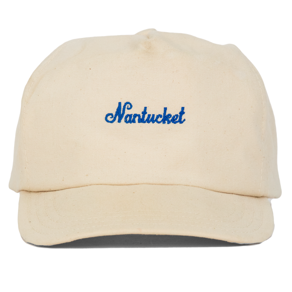 Vintage: Nantucket Embroidered Cream Hat
