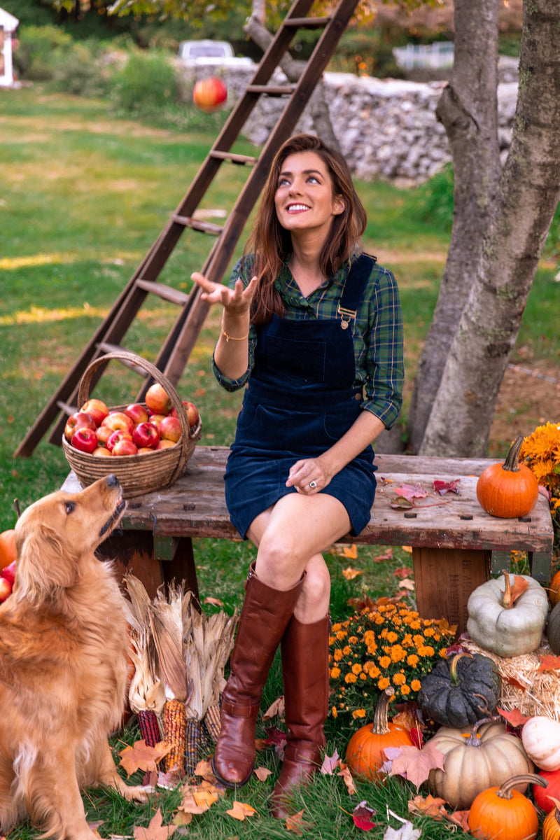 October Night Corduroy Jumper Dress