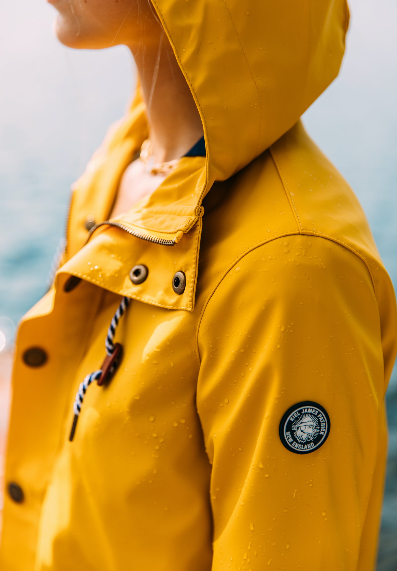 Mustard raincoat womens best sale