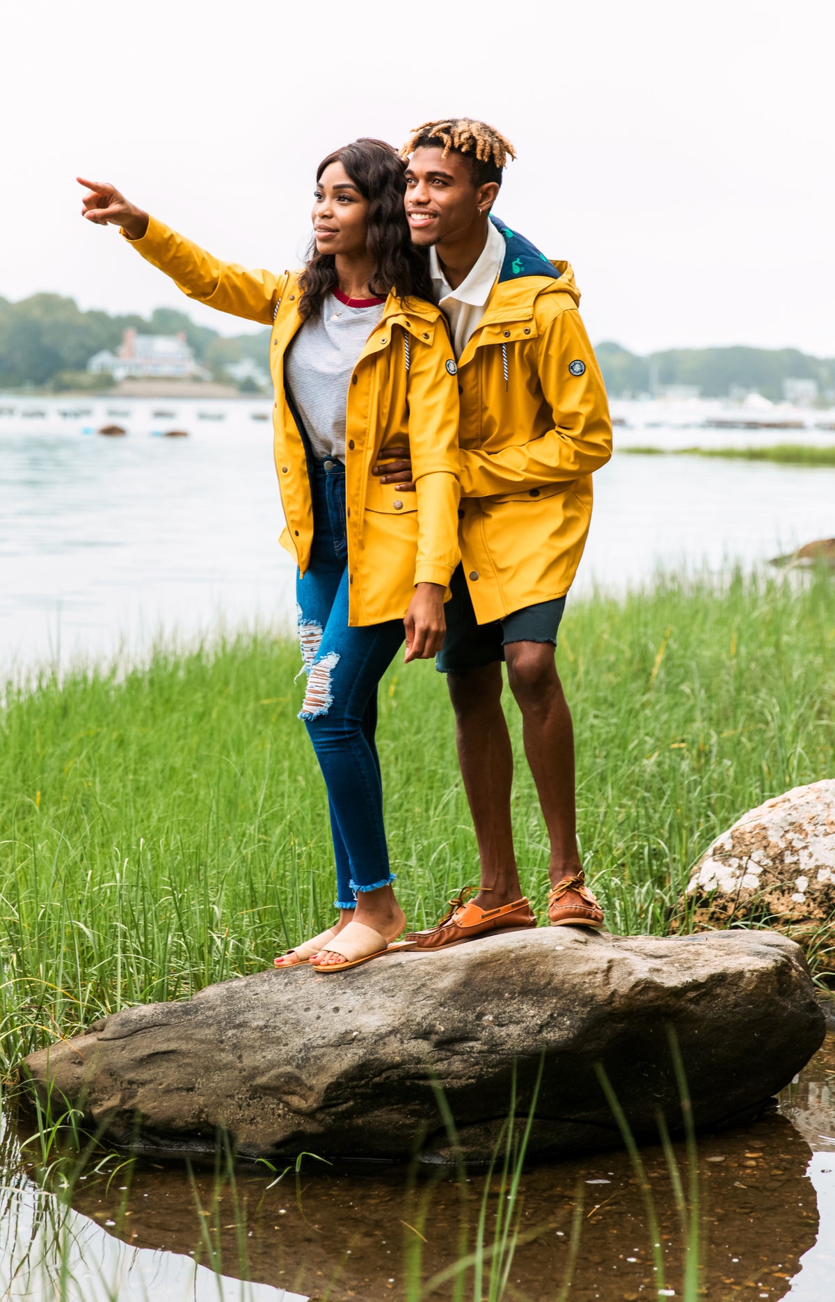 Old Salt Raincoat in Yellow - Women's