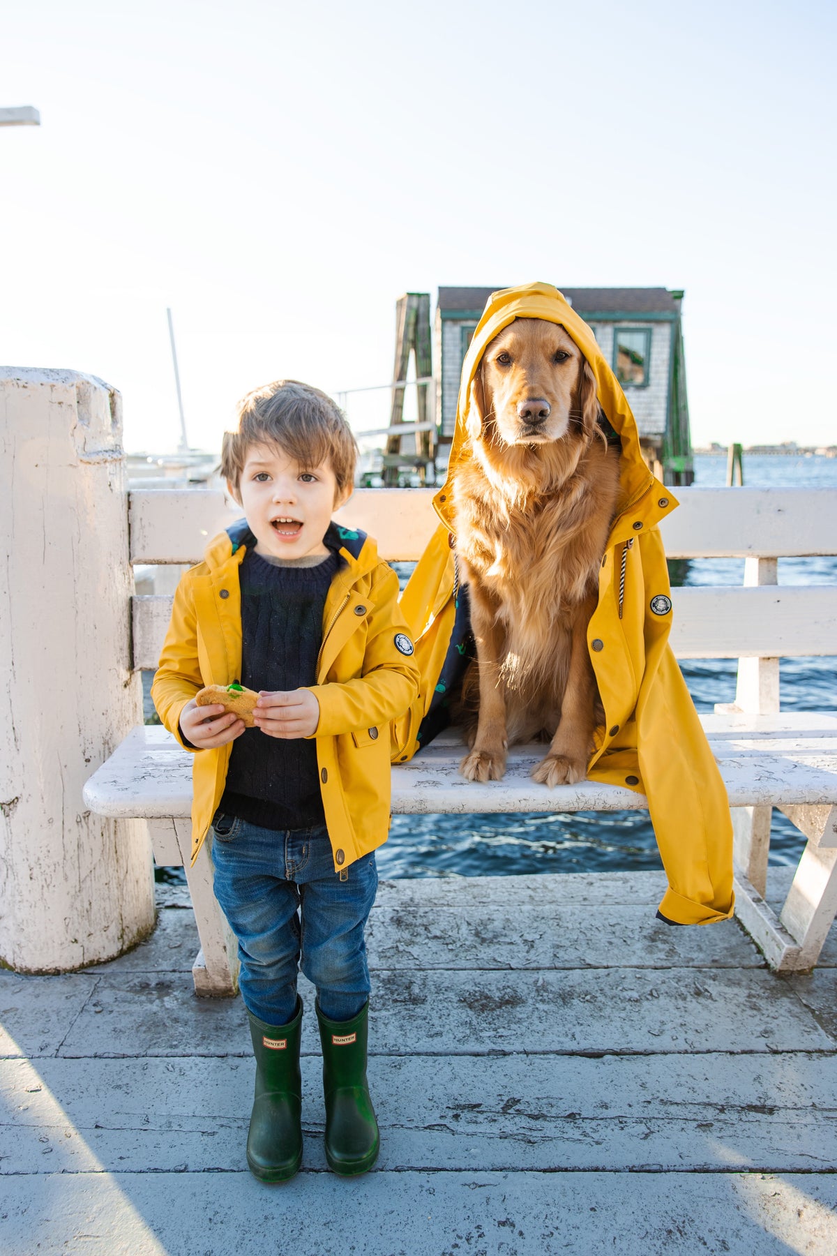 Old Salt Raincoat in Yellow - Kids