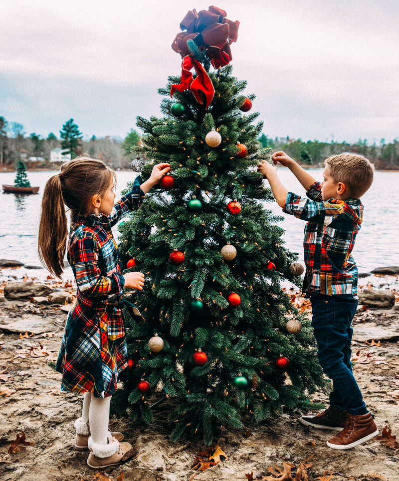 Holiday Patchwork Kids Flannel Shirt