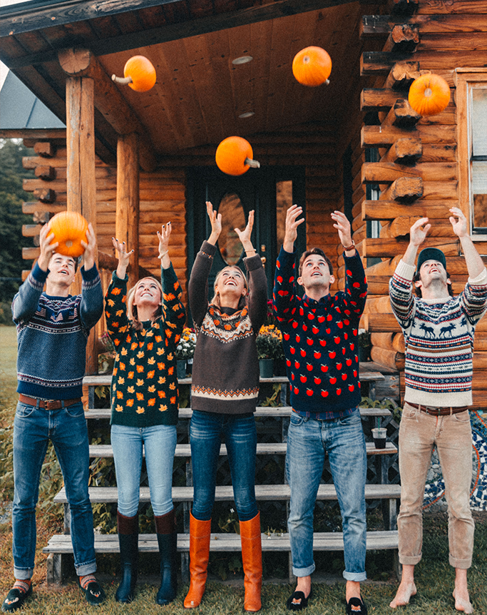 Cozy Pumpkin Sweater in Brown - Women's