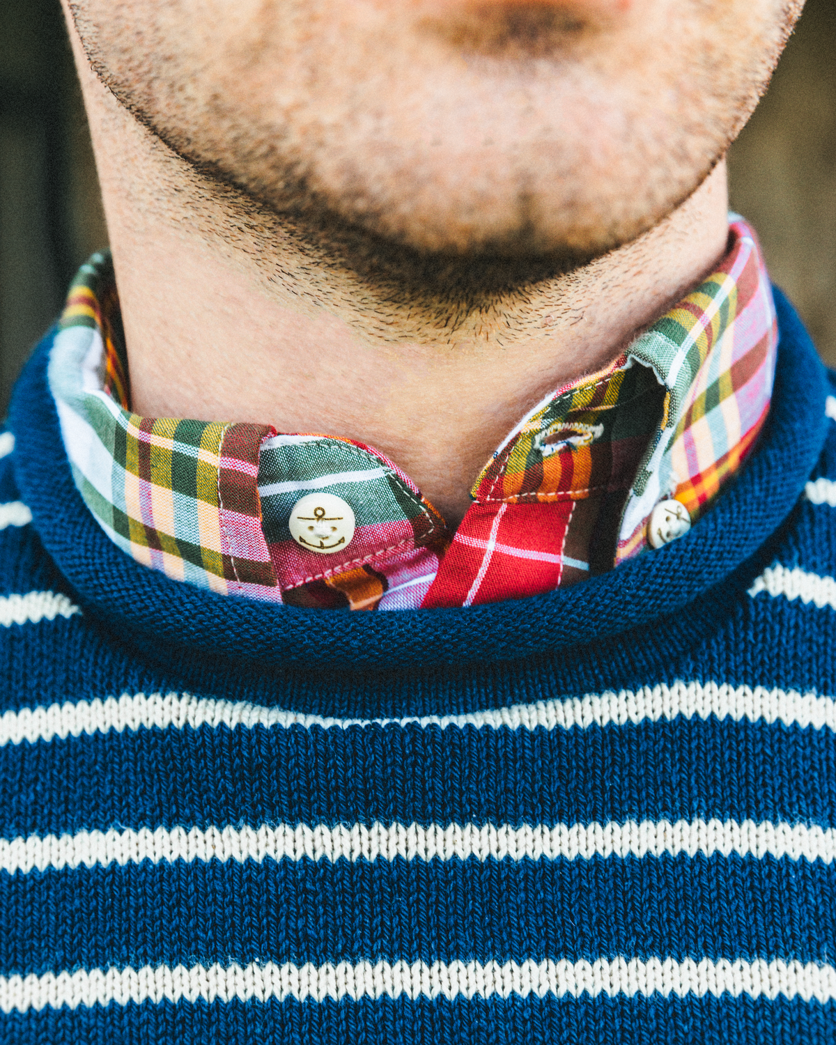 J. Dean Striped Rollneck Sweater - Men's