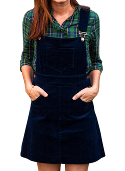 October Night Corduroy Jumper Dress