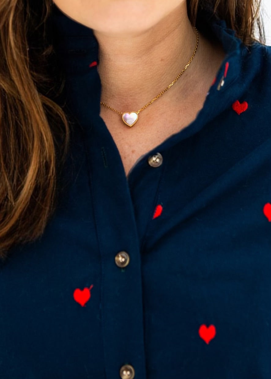 Heart of the Sea Mother of Pearl Necklace