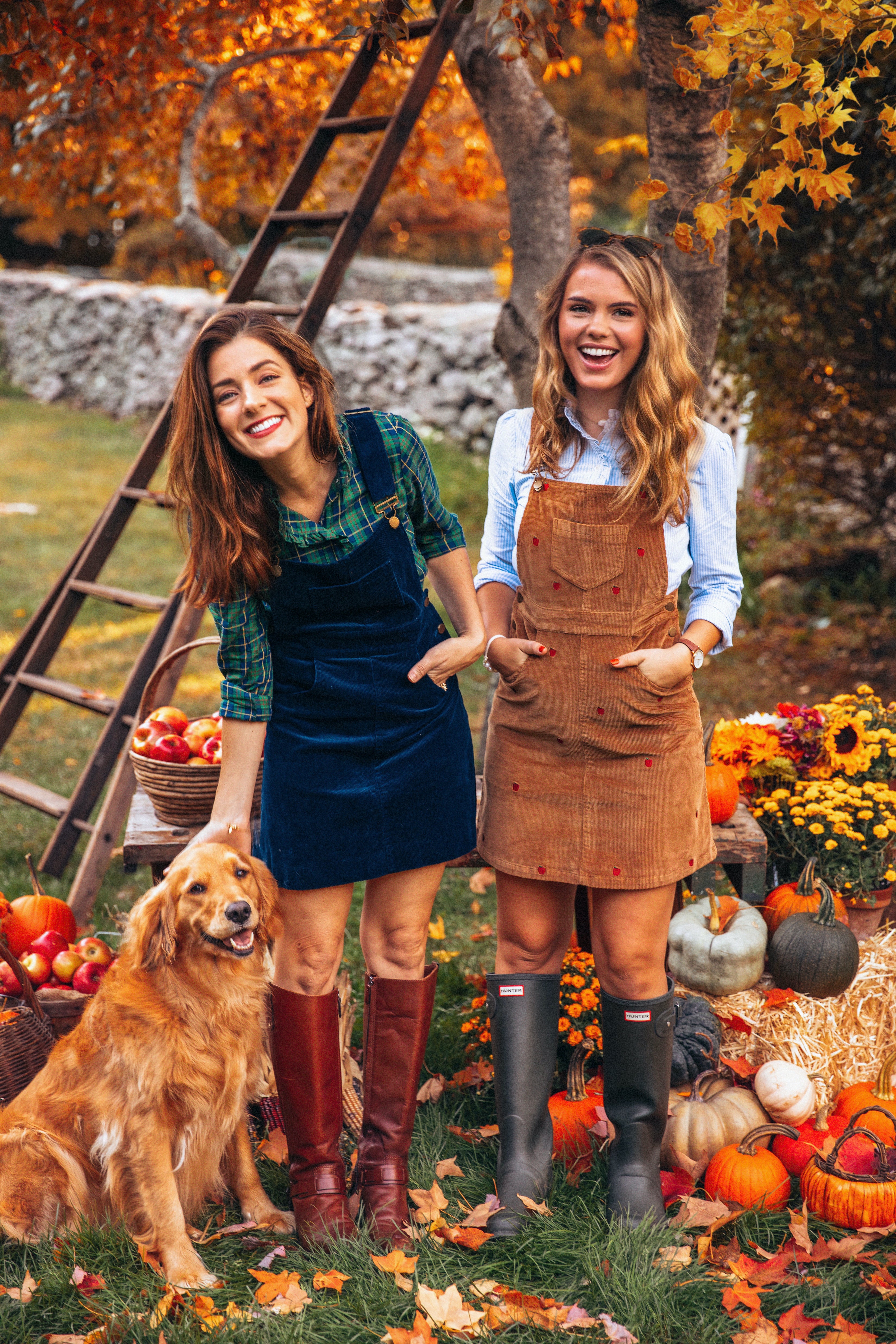 October Night Corduroy Jumper Dress