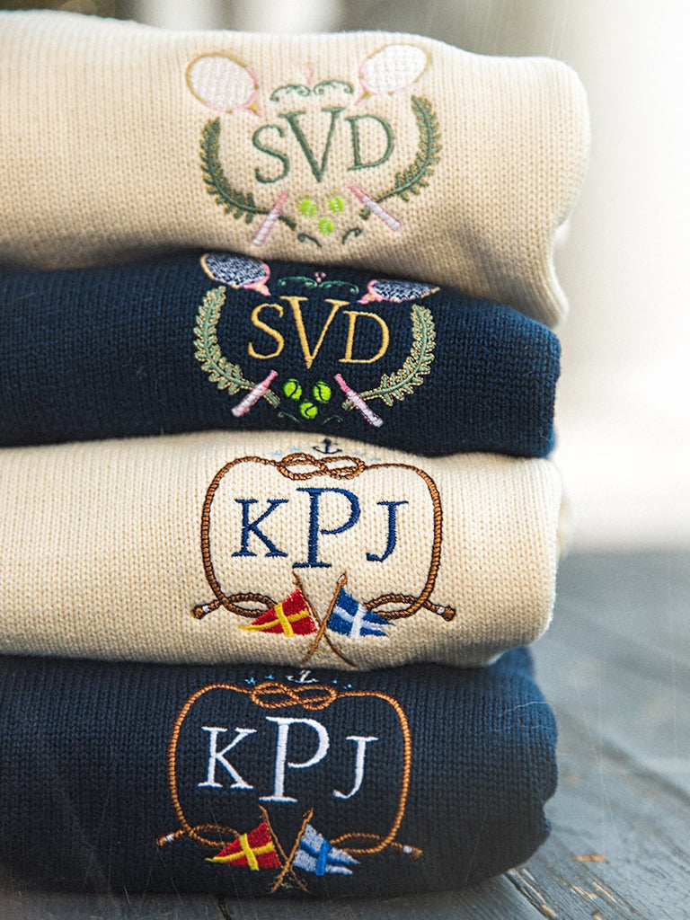 Newport Tennis Club Embroidered Monogram Sweater - Men's
