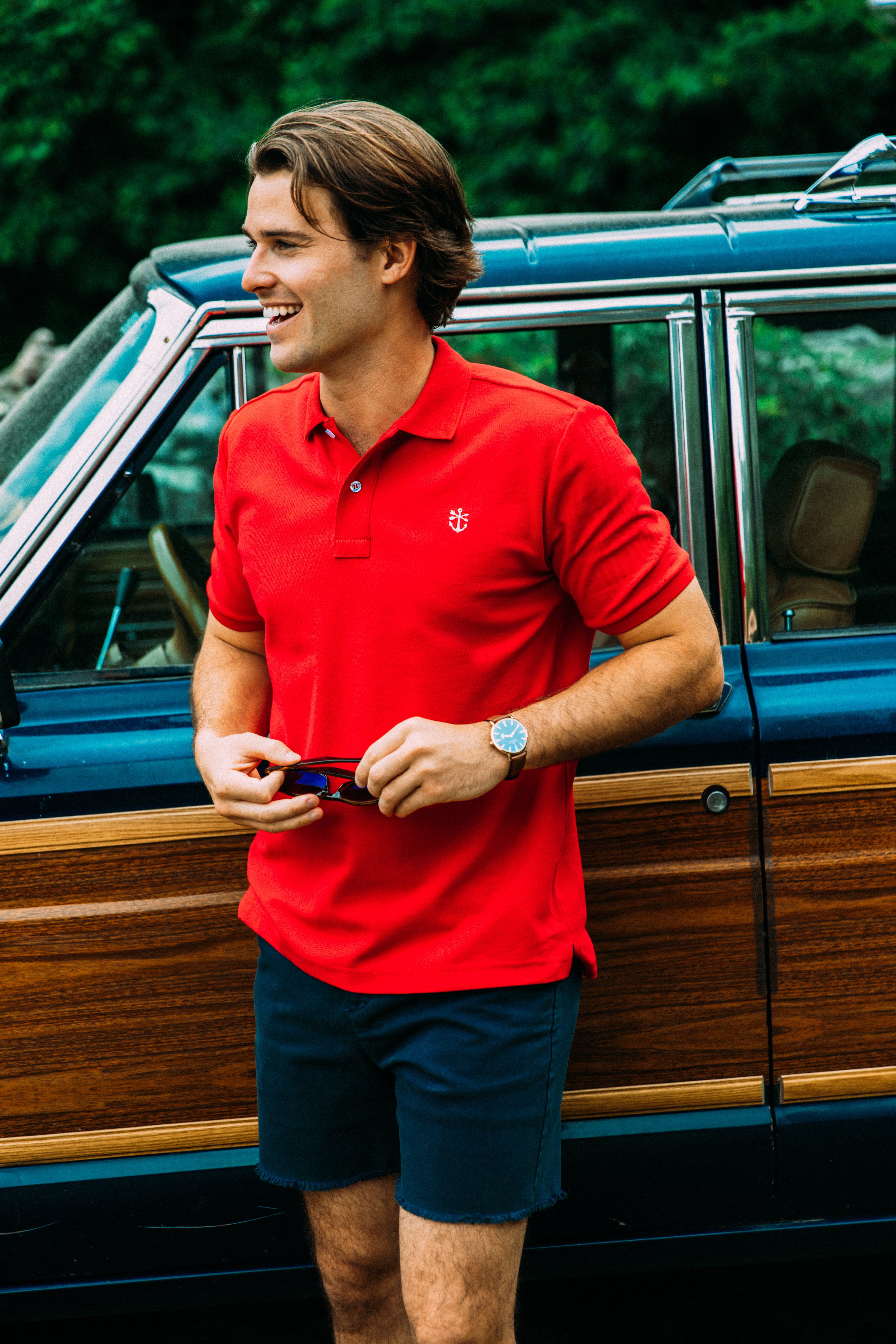 Rockport 1987 Pique Polo Shirt in Red