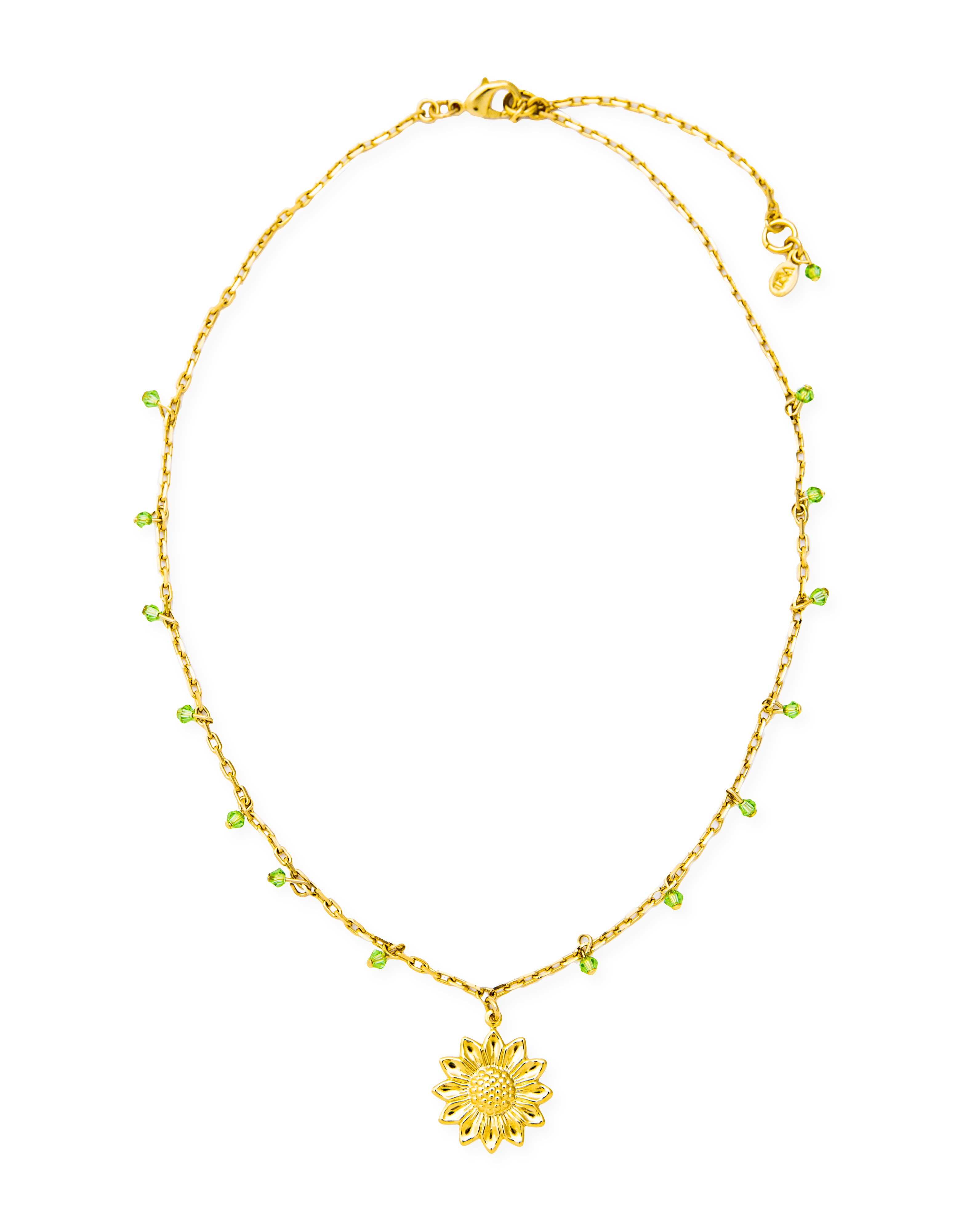 Sunflower Bead Chain Necklace