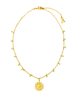 Sunflower Bead Chain Necklace