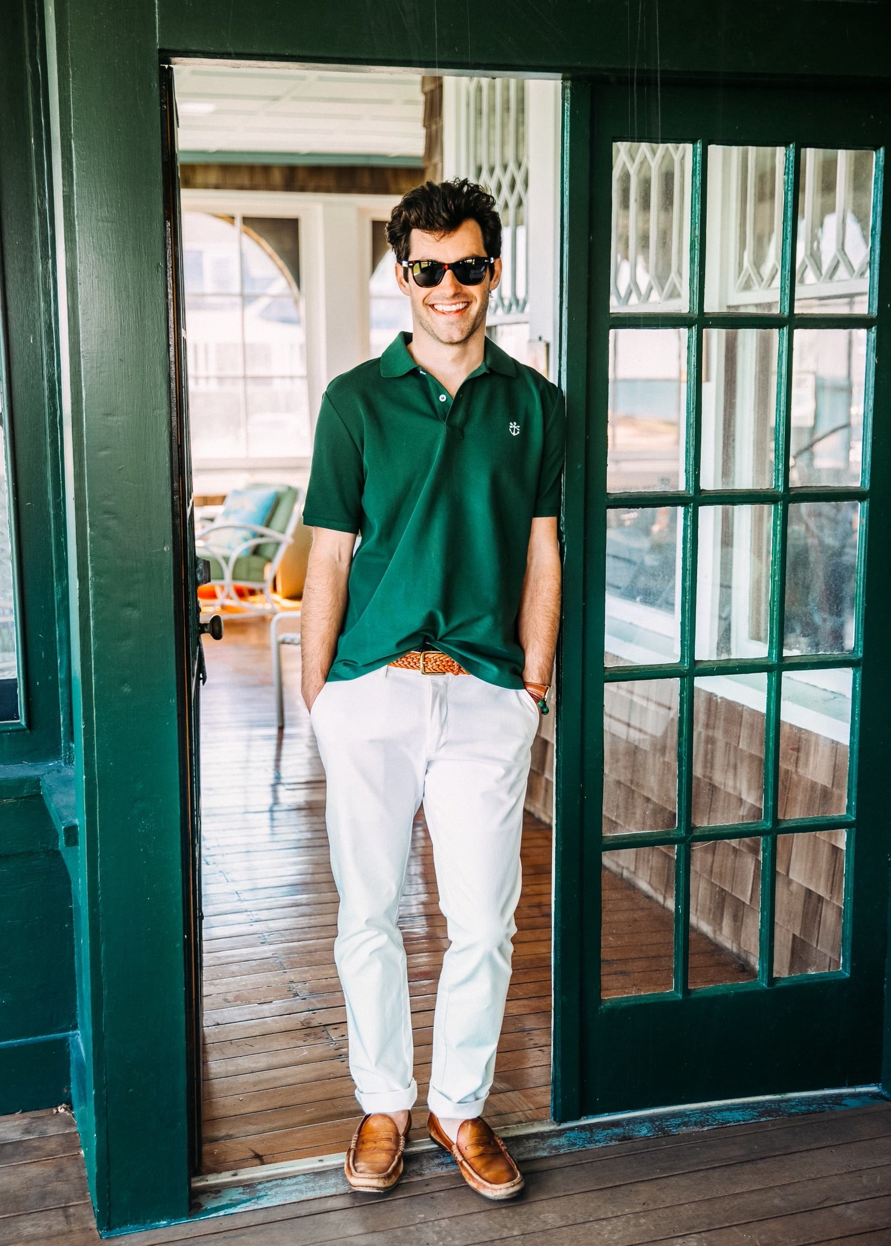 New England Chinos in White