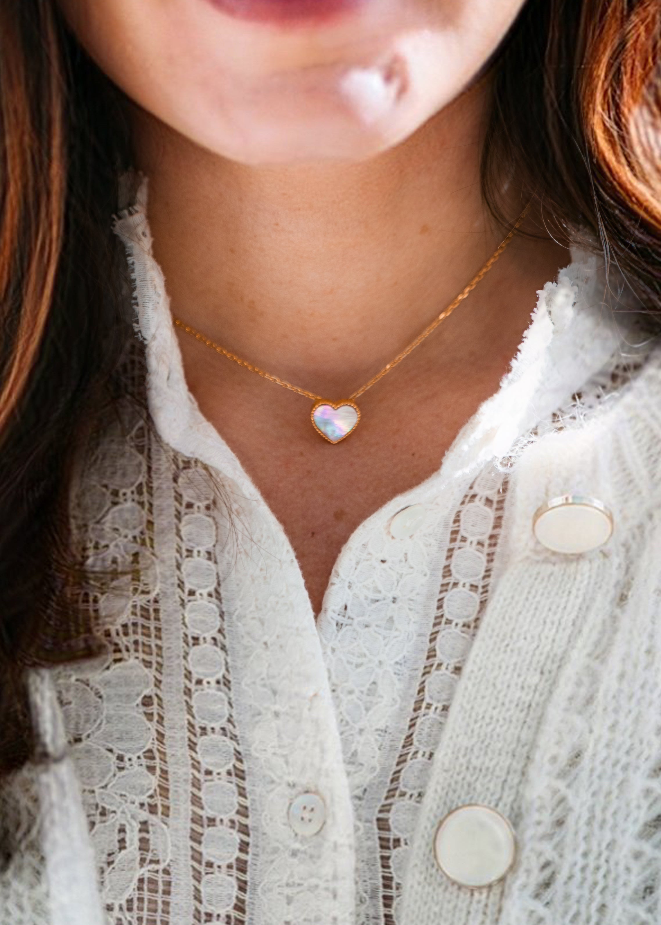 Heart of the Sea Mother of Pearl Necklace