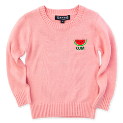 Watermelon Monogram Kids Sweater