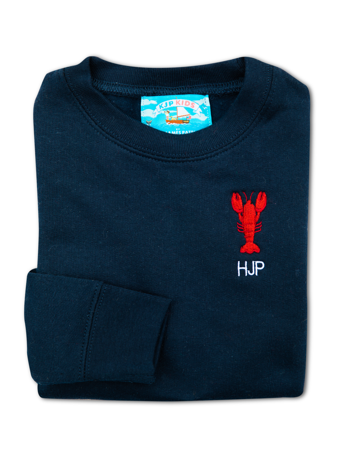 Seaclaw Merry Kids Embroidered Monogram Sweatshirt