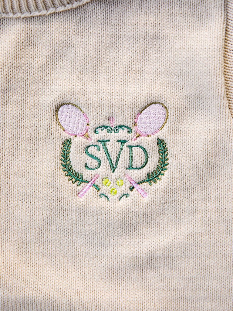 Newport Tennis Club Embroidered Monogram Sweater - Women's