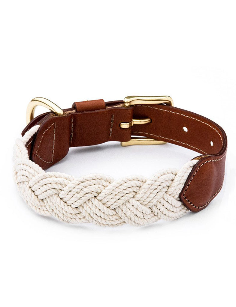 The Knotty Dog Collar- White