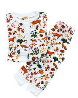 Foliage Fox Pajamas - Kid's