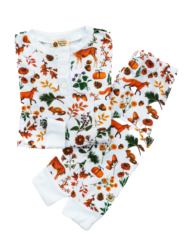 Foliage Fox Pajamas - Kid's