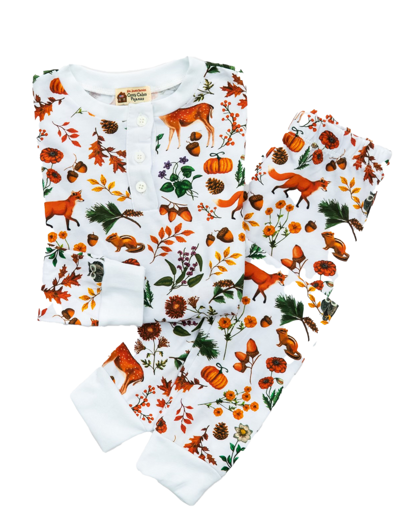 Foliage Fox Pajamas - Kid's