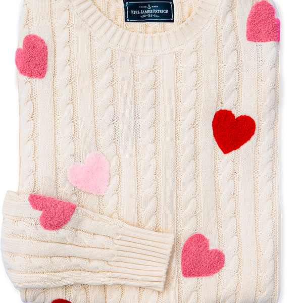 Heart Cable Knit Sweater – Kiel James Patrick