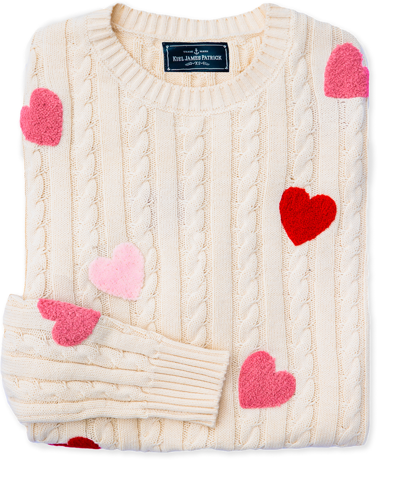 Heart Cable Knit Sweater