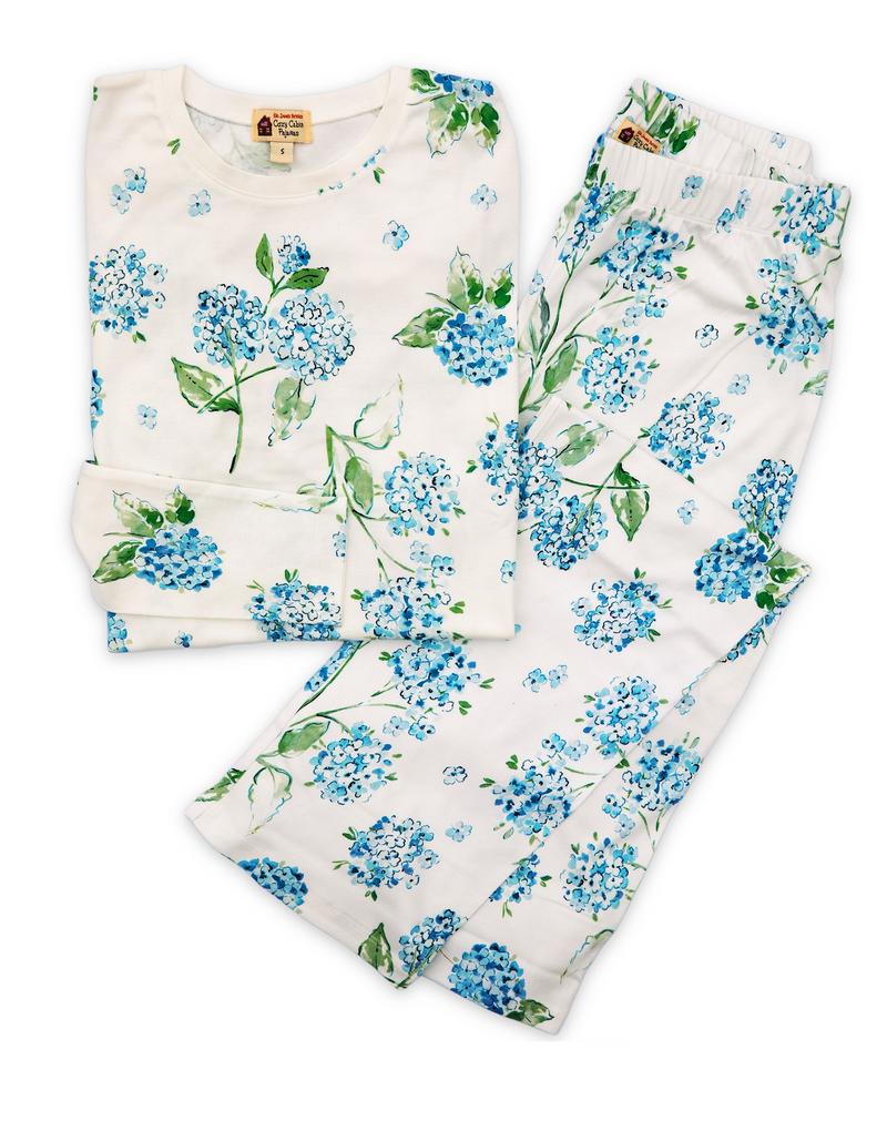 White Floral Pajama Set