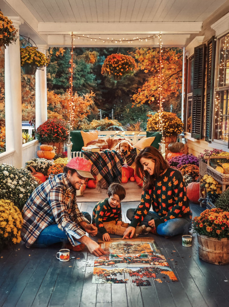 Cozy Autumn Porch Puzzle – Kiel James Patrick